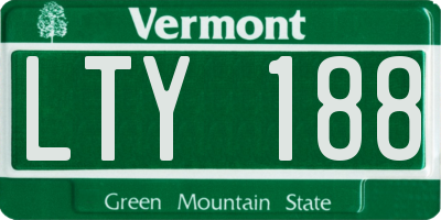 VT license plate LTY188