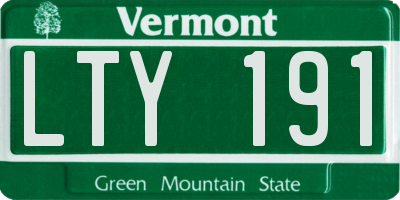VT license plate LTY191