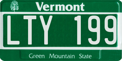 VT license plate LTY199