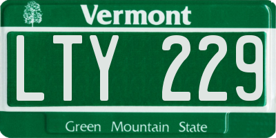 VT license plate LTY229