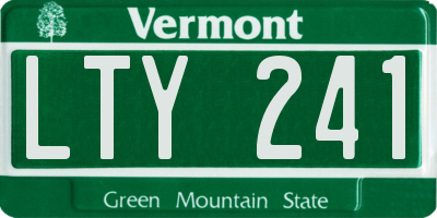 VT license plate LTY241