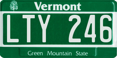 VT license plate LTY246