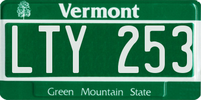 VT license plate LTY253