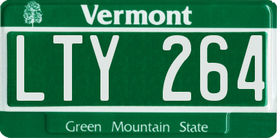 VT license plate LTY264