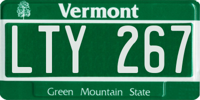 VT license plate LTY267