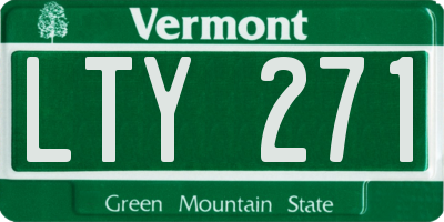 VT license plate LTY271