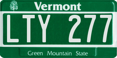 VT license plate LTY277