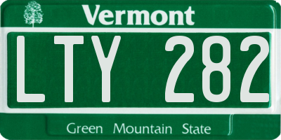 VT license plate LTY282