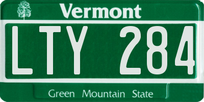 VT license plate LTY284