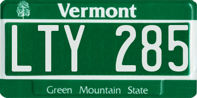 VT license plate LTY285