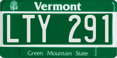 VT license plate LTY291