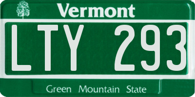 VT license plate LTY293
