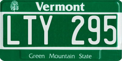 VT license plate LTY295