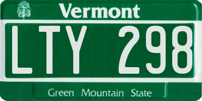 VT license plate LTY298