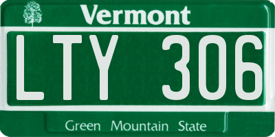 VT license plate LTY306