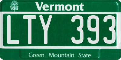 VT license plate LTY393