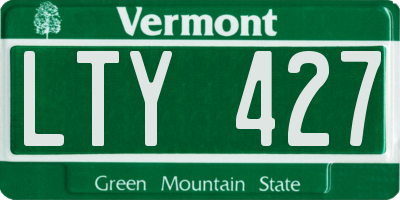 VT license plate LTY427