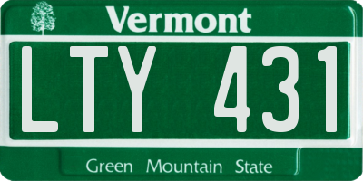 VT license plate LTY431