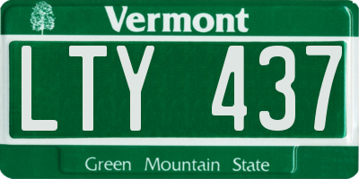 VT license plate LTY437