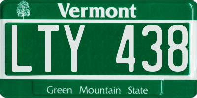 VT license plate LTY438