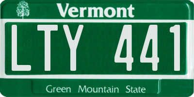 VT license plate LTY441