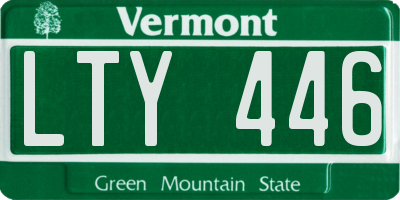 VT license plate LTY446