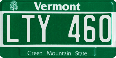 VT license plate LTY460
