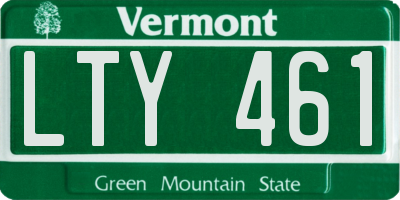VT license plate LTY461