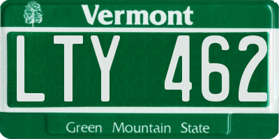 VT license plate LTY462