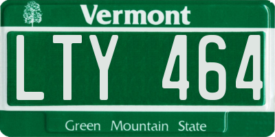 VT license plate LTY464