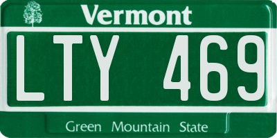 VT license plate LTY469