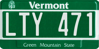 VT license plate LTY471