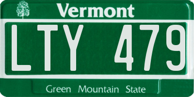 VT license plate LTY479