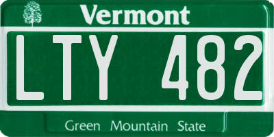 VT license plate LTY482