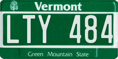 VT license plate LTY484