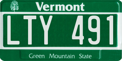 VT license plate LTY491