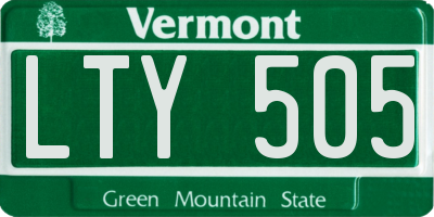 VT license plate LTY505