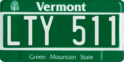 VT license plate LTY511