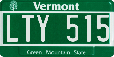 VT license plate LTY515