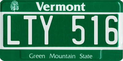 VT license plate LTY516