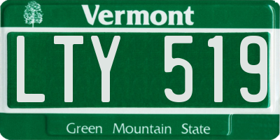 VT license plate LTY519