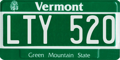 VT license plate LTY520