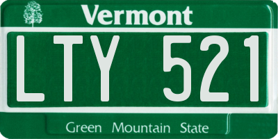 VT license plate LTY521