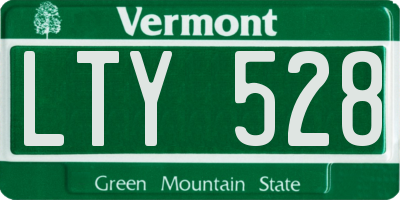 VT license plate LTY528