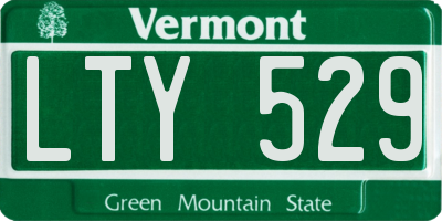 VT license plate LTY529
