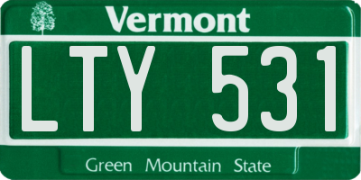 VT license plate LTY531
