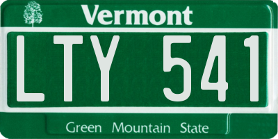 VT license plate LTY541
