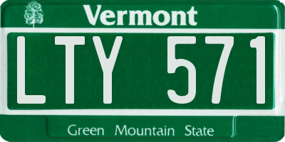 VT license plate LTY571