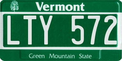 VT license plate LTY572
