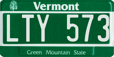 VT license plate LTY573
